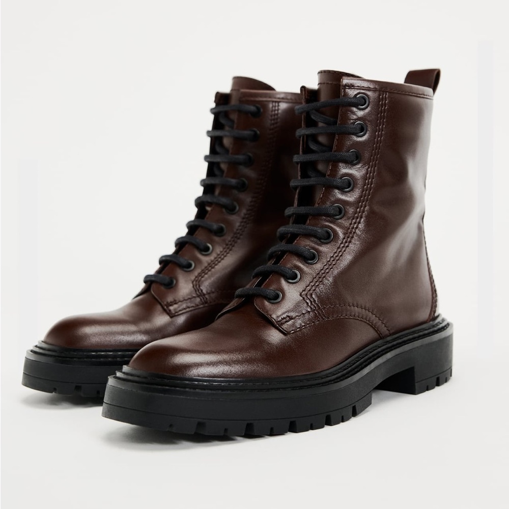 Zara Laced Combat Boots
